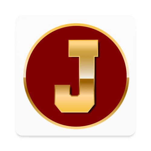 Letter J – Capital Varsity Alphabet Monogram - Square Magnet