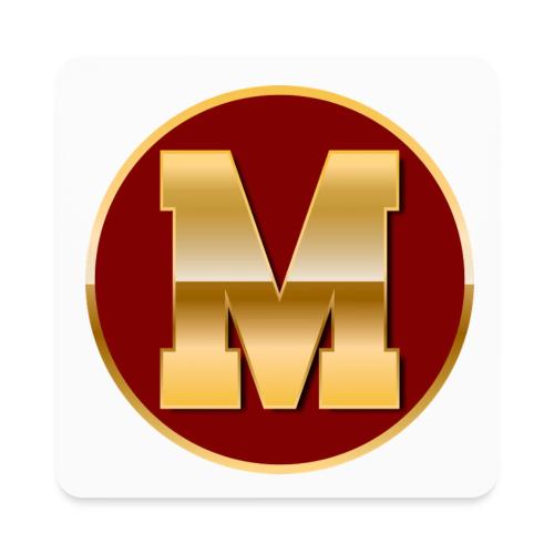 Letter M – Capital Varsity Alphabet Monogram - Square Magnet