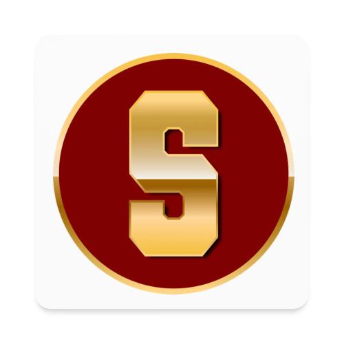 Letter S – Capital Varsity Alphabet Monogram - Square Magnet