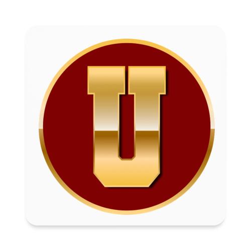 Letter U – Capital Varsity Alphabet Monogram - Square Magnet