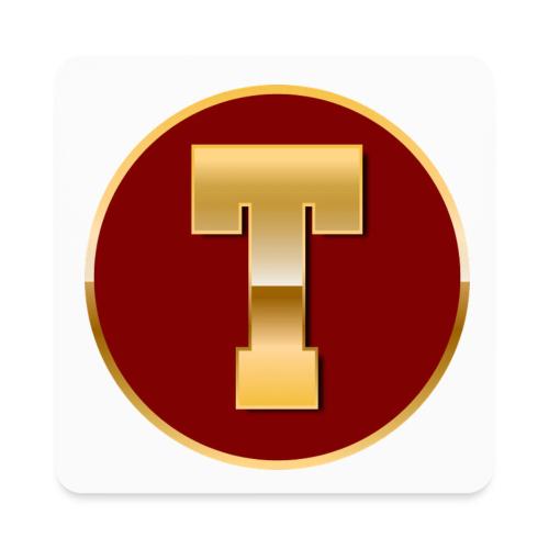 Letter T – Capital Varsity Alphabet Monogram - Square Magnet