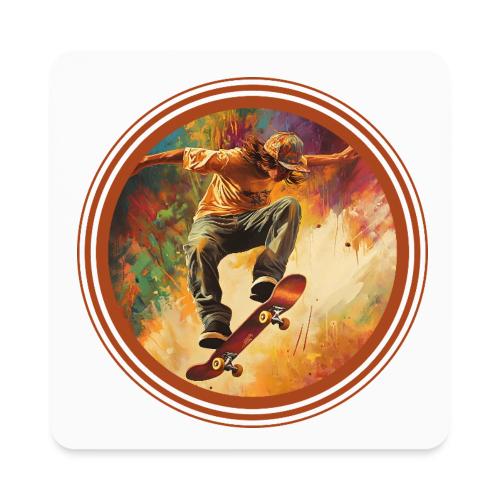 Skateboarding Mode On - Square Magnet