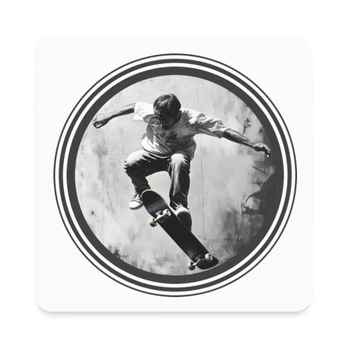 Skateboarding Vibes Only - Square Magnet