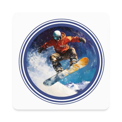 Snowboarding Rush - Square Magnet