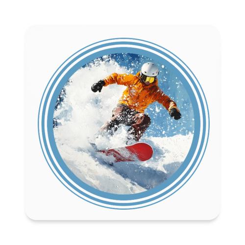 Snowboarding Edge - Square Magnet
