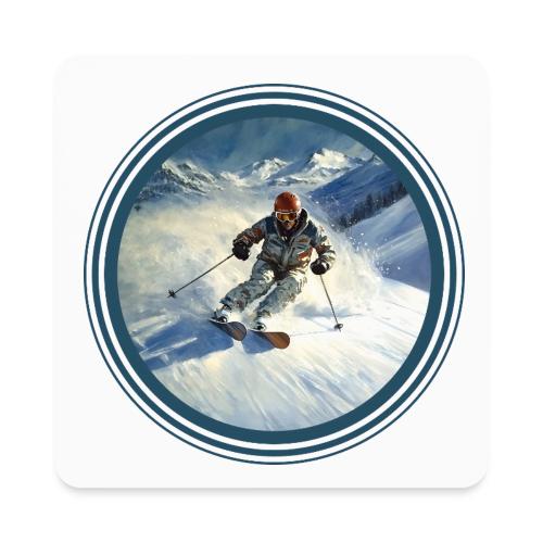 Skiing Power Moves - Square Magnet