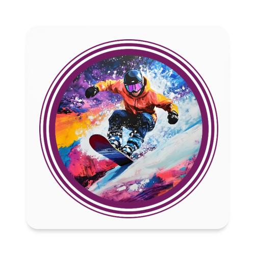 Snowboarding Spirit - Square Magnet
