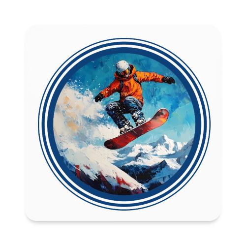 Snowboarding Vibes - Square Magnet