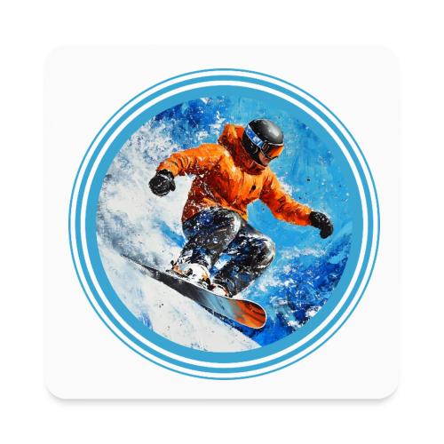 Snowboarding Motion - Square Magnet