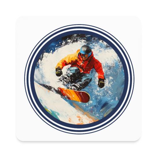 Snowboarding Rebel - Square Magnet