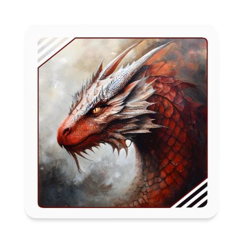 Mystic Dragon Realm - Square Magnet