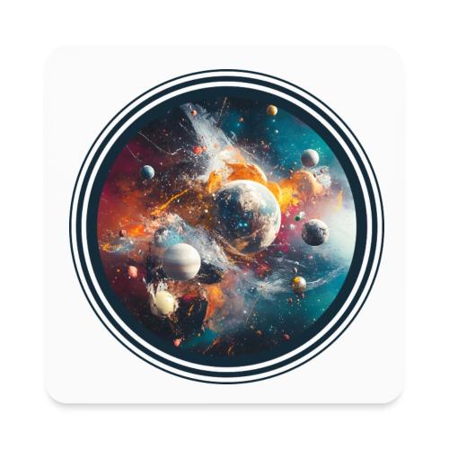 Planets in Acrylic Dreams - Square Magnet