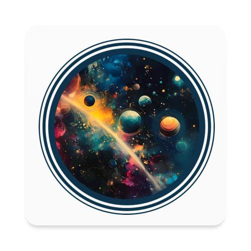Painted Planetscape - Square Magnet