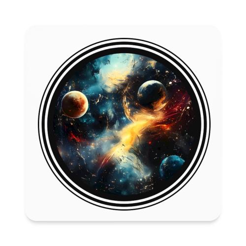 Painted Cosmos of Planets - Square Magnet