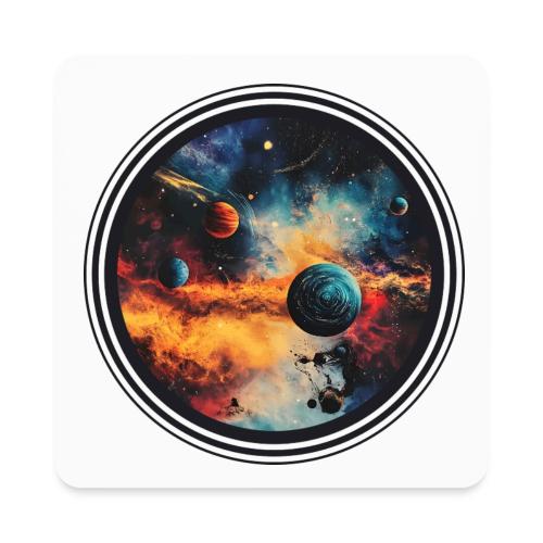 Cosmic Brush Planets - Square Magnet