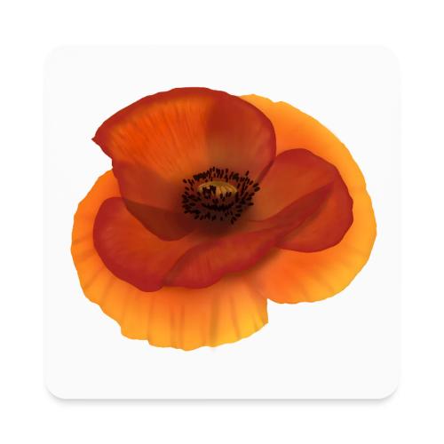 Vivid poppy - Square Magnet