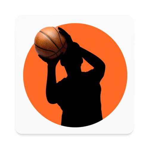 Basketball: Focused Precision - Square Magnet
