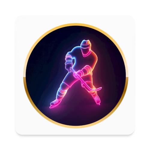 Hockey: Neon Ice Strike - Square Magnet