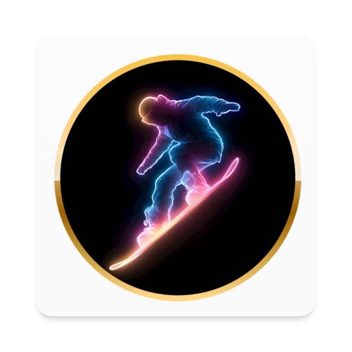 Snowboarding: Neon Snow Drift - Square Magnet