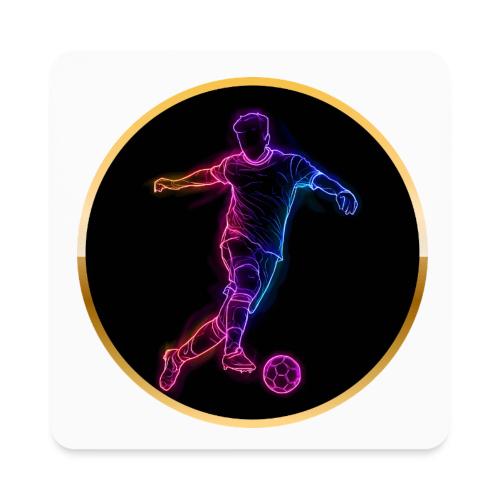 Neon Soccer Flow - Square Magnet