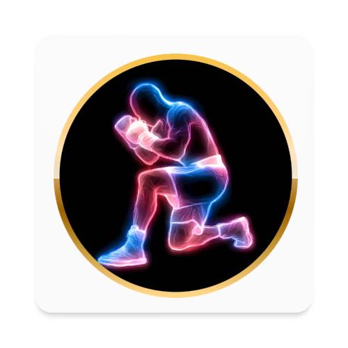 Neon Boxing Focus - Square Magnet