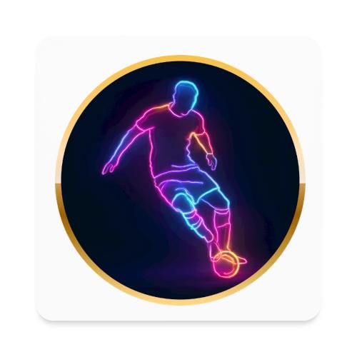 Soccer: Neon Golden Goal - Square Magnet
