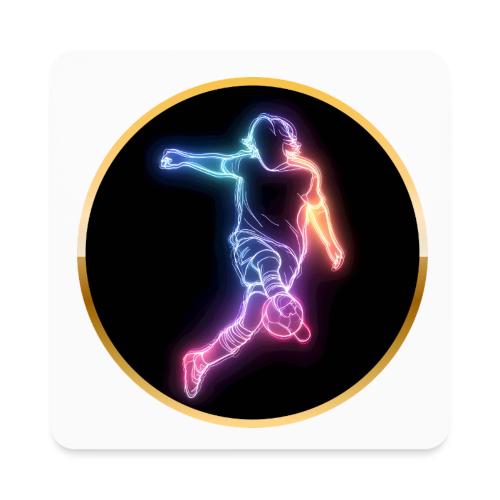 Soccer: Neon Goal Fusion - Square Magnet