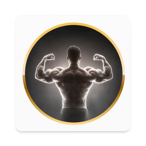 Bodybuilding: Neon Strength Frame - Square Magnet