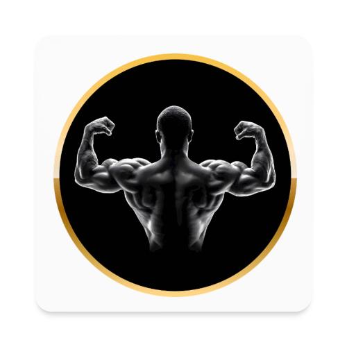 Bodybuilding: Golden Back Power - Square Magnet