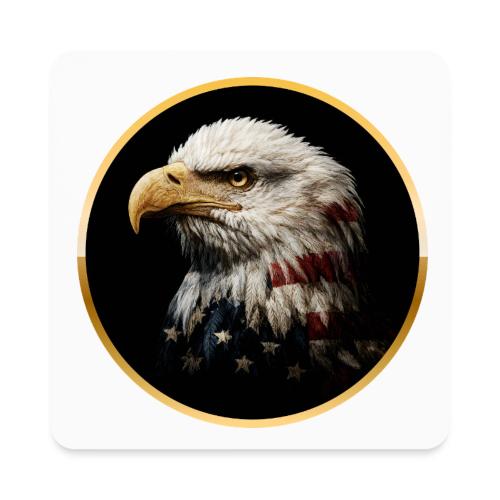 America: Golden Freedom Crest - Square Magnet