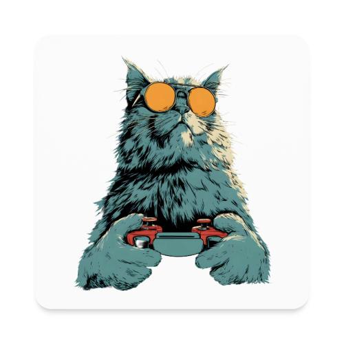 Cat: Fluff Mode On - Square Magnet