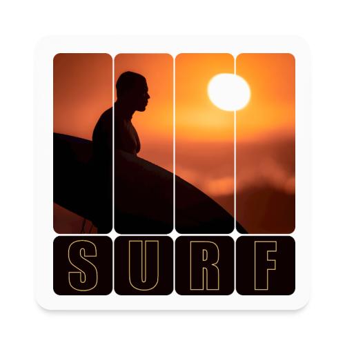 Surfing: Sunset Surf Panels - Square Magnet