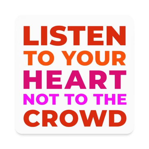 Heart Over Hype - Square Magnet