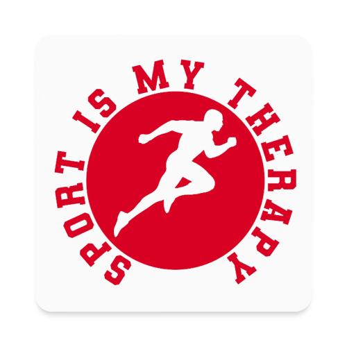 Sport Is My Therapy – Running Motivation Badge - Square Magnet