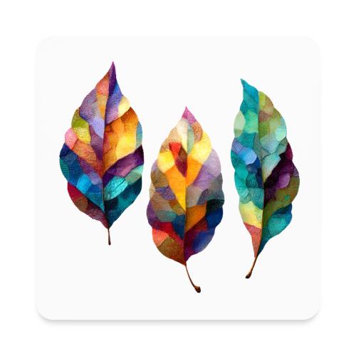 Art: Colorful Leaf Harmony - Square Magnet
