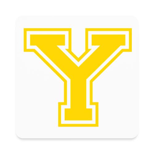 Letter Y – Capital Athletic Alphabet Monogram - Square Magnet