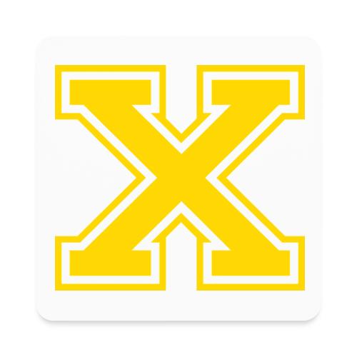 Letter X – Capital Athletic Alphabet Monogram - Square Magnet
