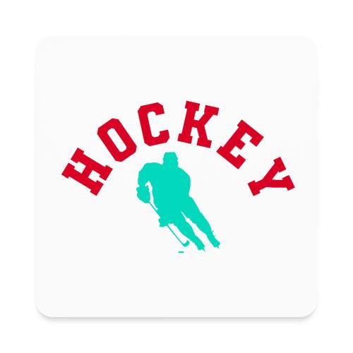 Hockey Player Silhouette - Square Magnet