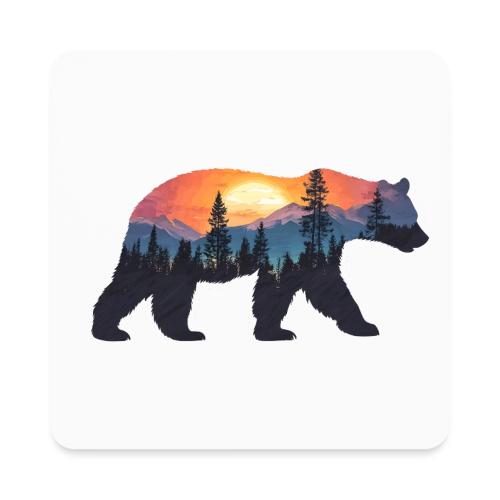 Mountain Spirit Bear - Square Magnet