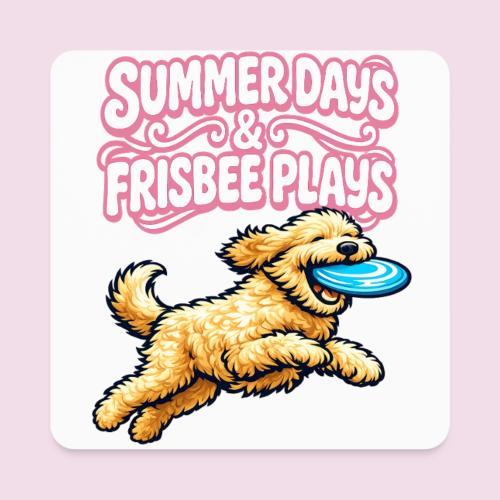 Summer Days & Frisbee Plays - Square Magnet