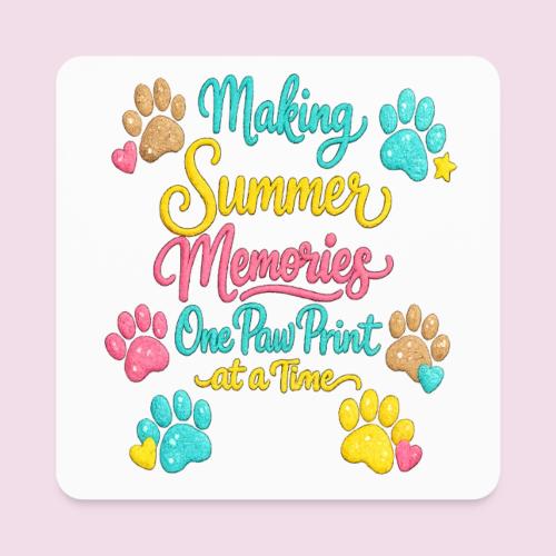Making Summer Memories Faux Embroidery - Square Magnet
