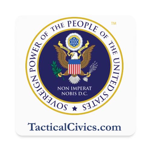 The People's Seal with blue url - Square Magnet