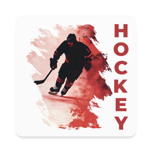Hockey Fire - Square Magnet