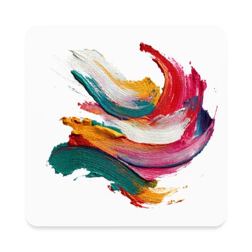 Colorful brushstrokes - Square Magnet
