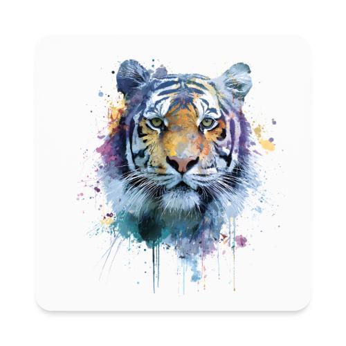 Splash-Art Tiger Face - Square Magnet