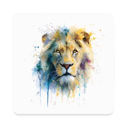Splash-Art Lion Face - Square Magnet