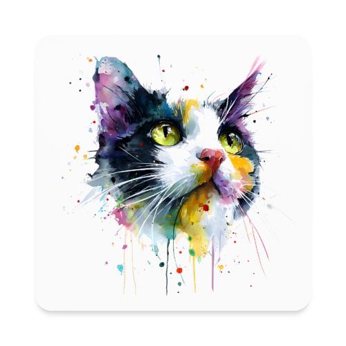Cat: Painted Purr Expression - Square Magnet