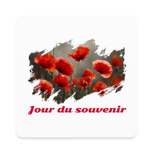 Remembrance Day with Poppies - Square Magnet
