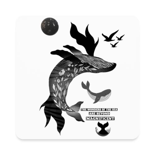 The Wonders Of The Sea - Square Magnet