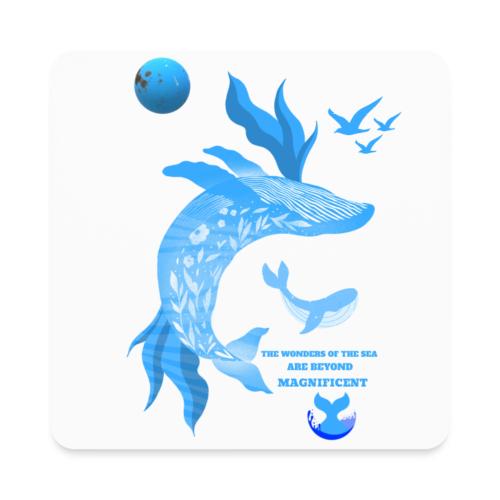 The Wonders Of The Sea - Square Magnet